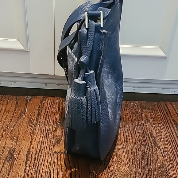 Kate Spade Navy Leather "Orchard Street - Small Hemsley" Crossbody Bag - Picture 3 of 16